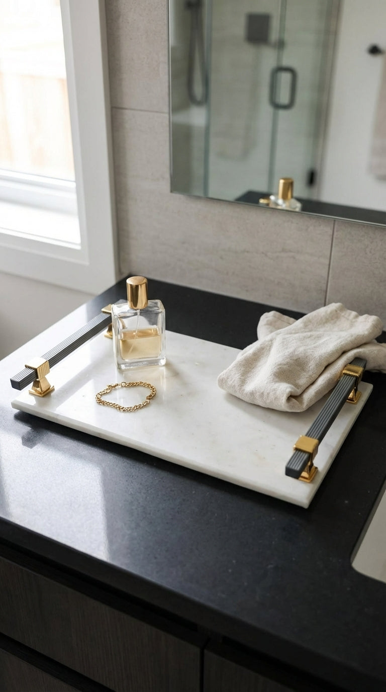 Carrara White Marble Tray