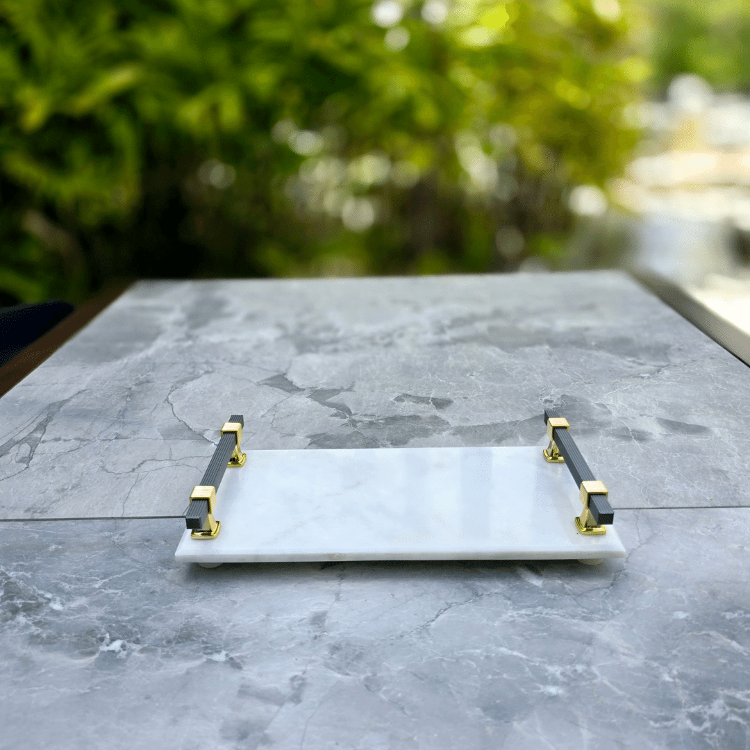 Carrara White Marble Tray