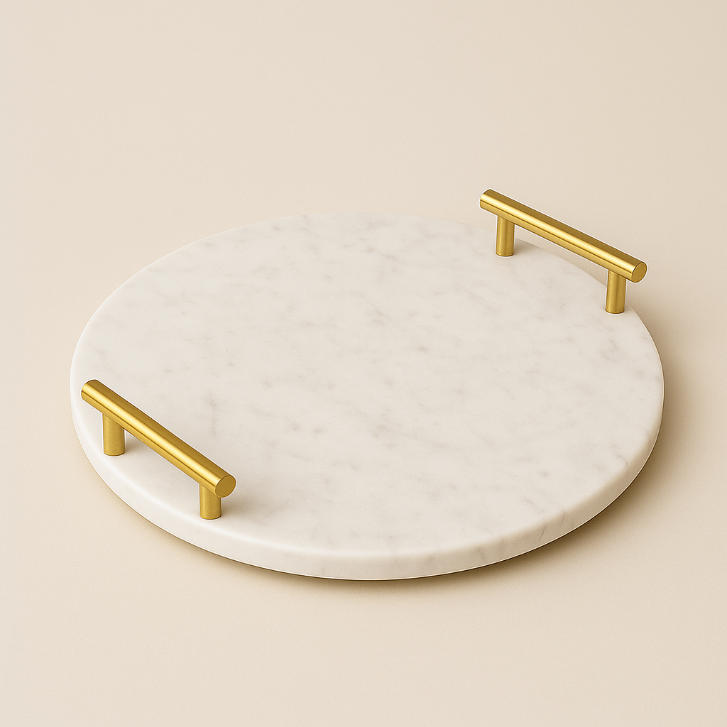 Carrara White Round Platter