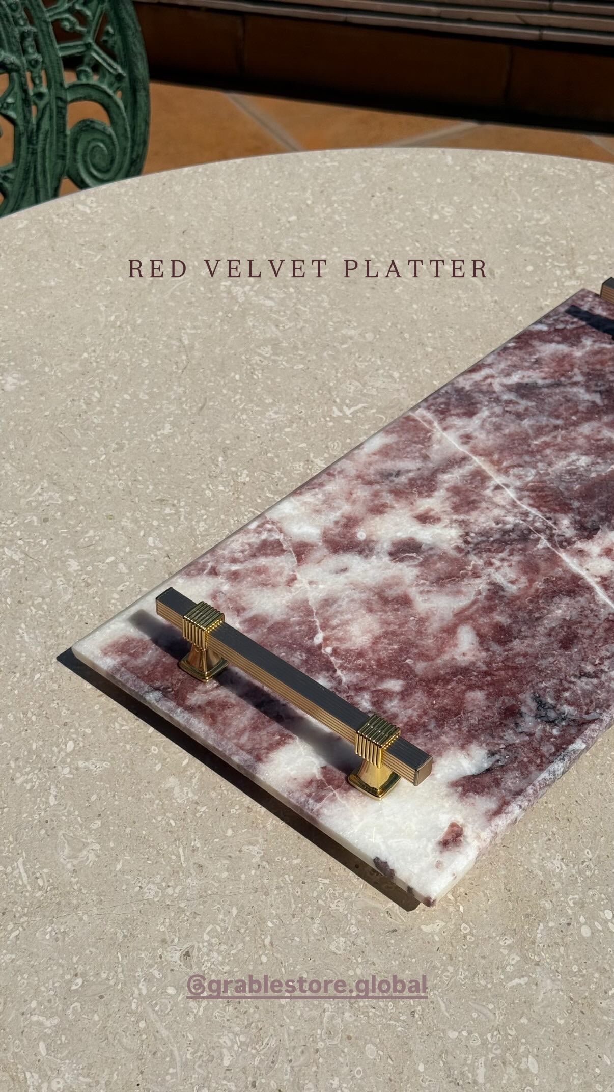 Red Velvet Rectangle Platter