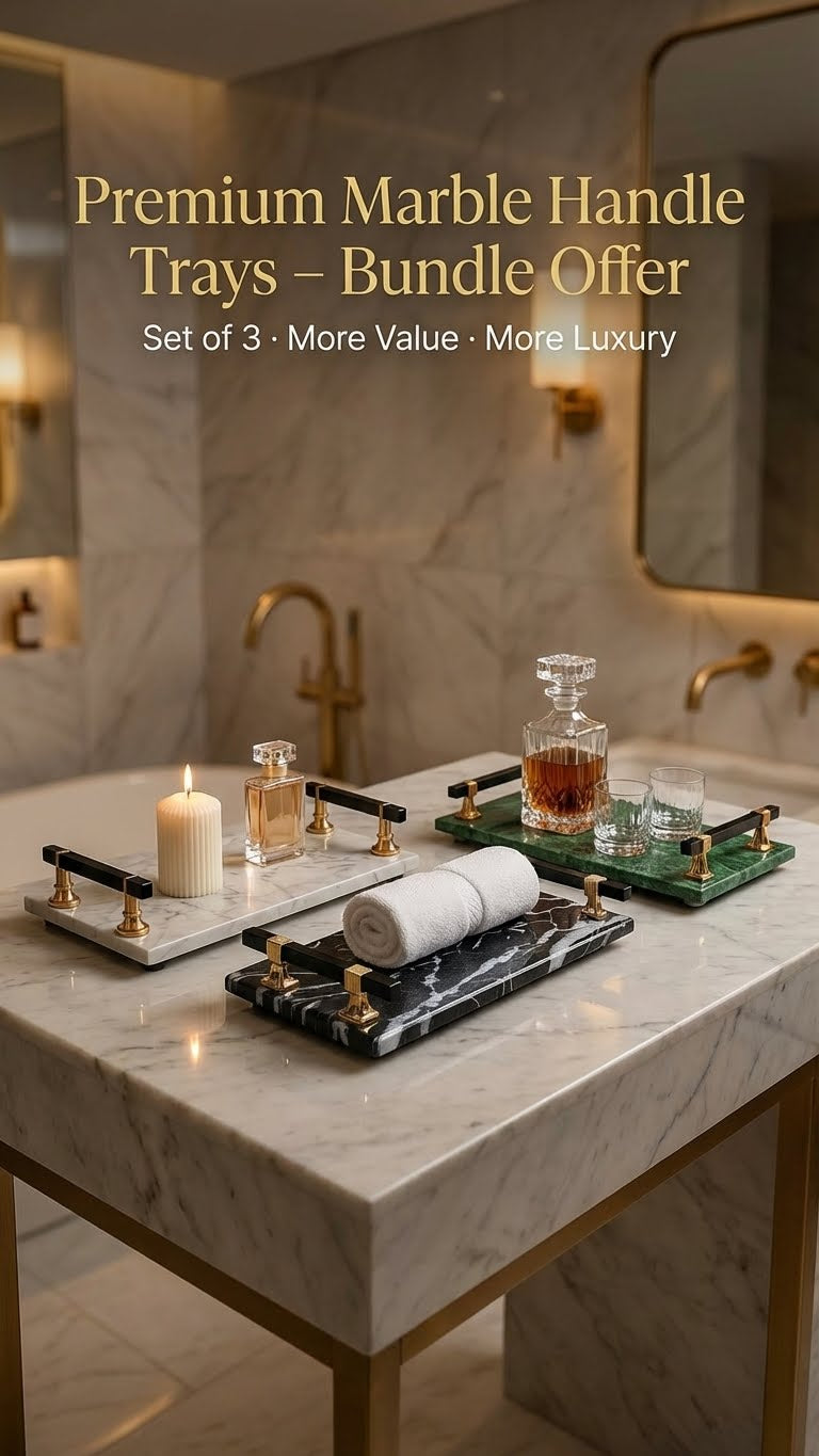 Premium Marble Trays Bundle – Pack of 3 Offer
