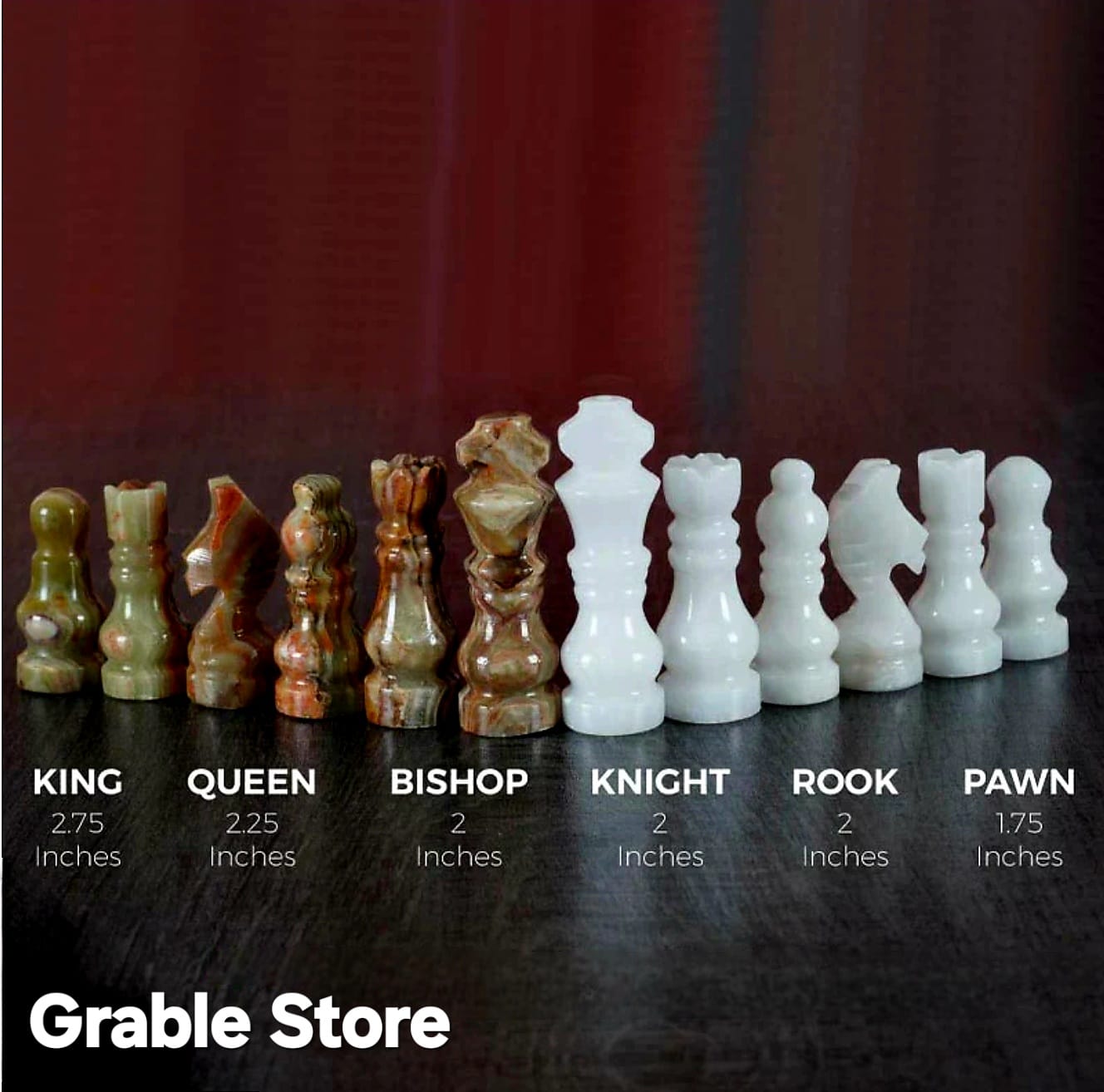 Luxurious and Timeless: White & Onyx Marble Chess Set
