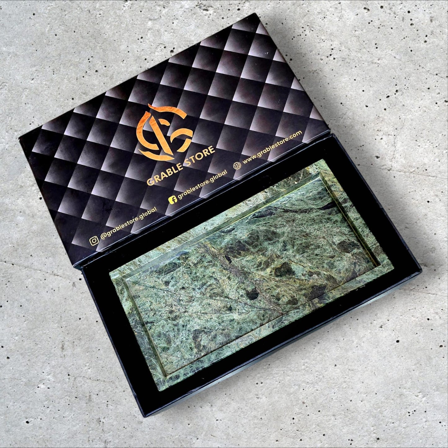 Green Marble Vanity Tray