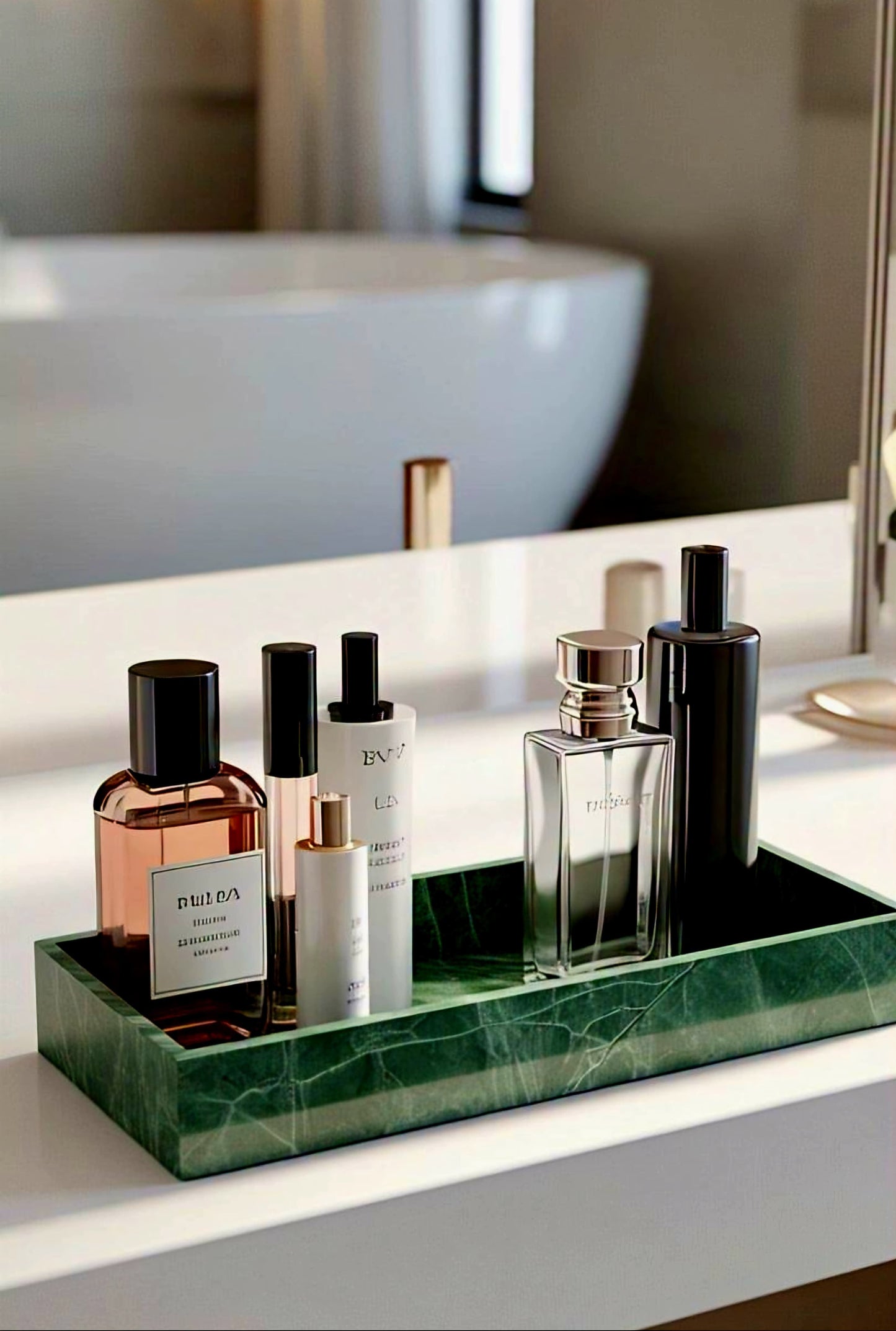 Green Marble Vanity Tray