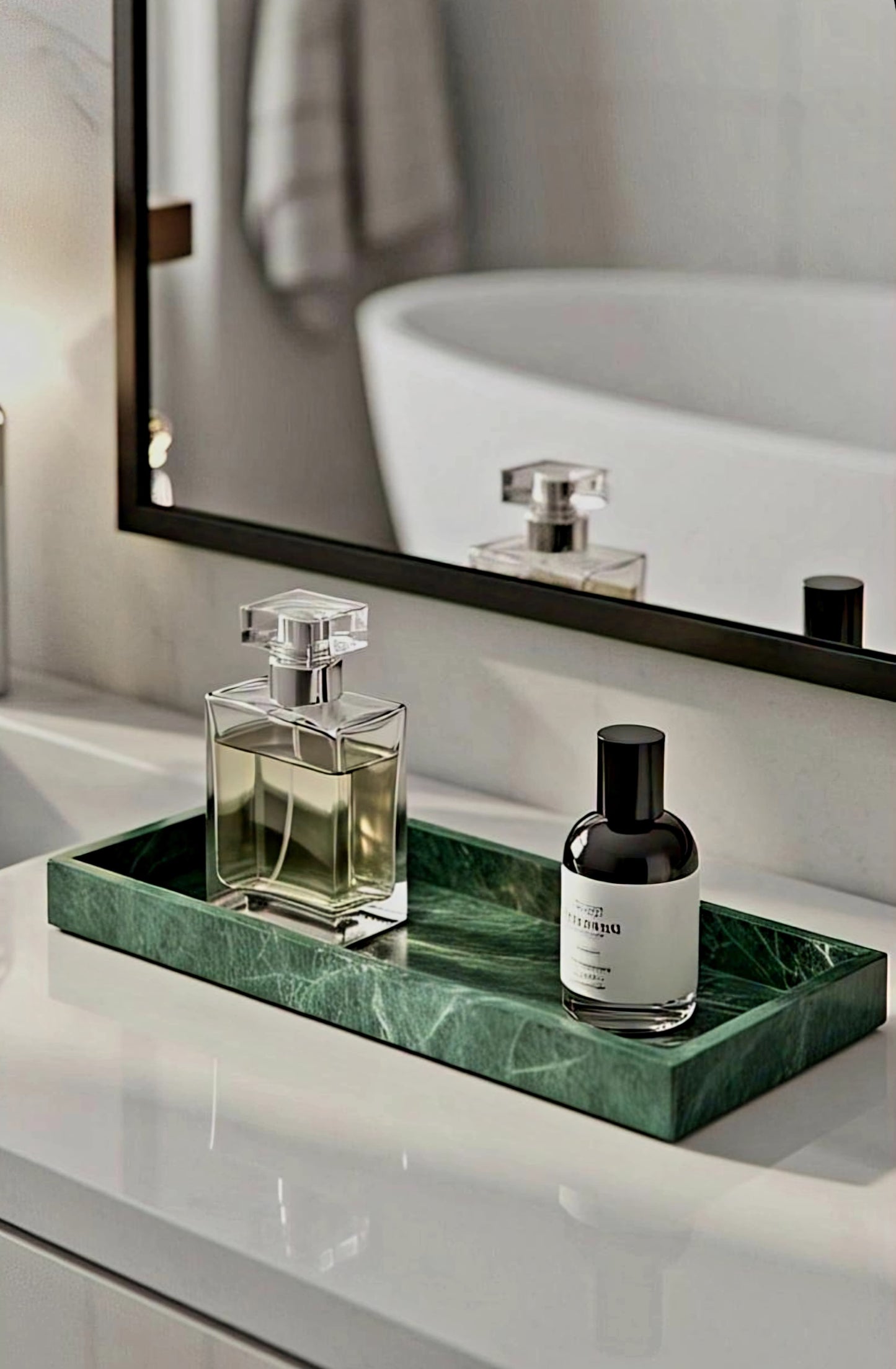 Green Marble Vanity Tray