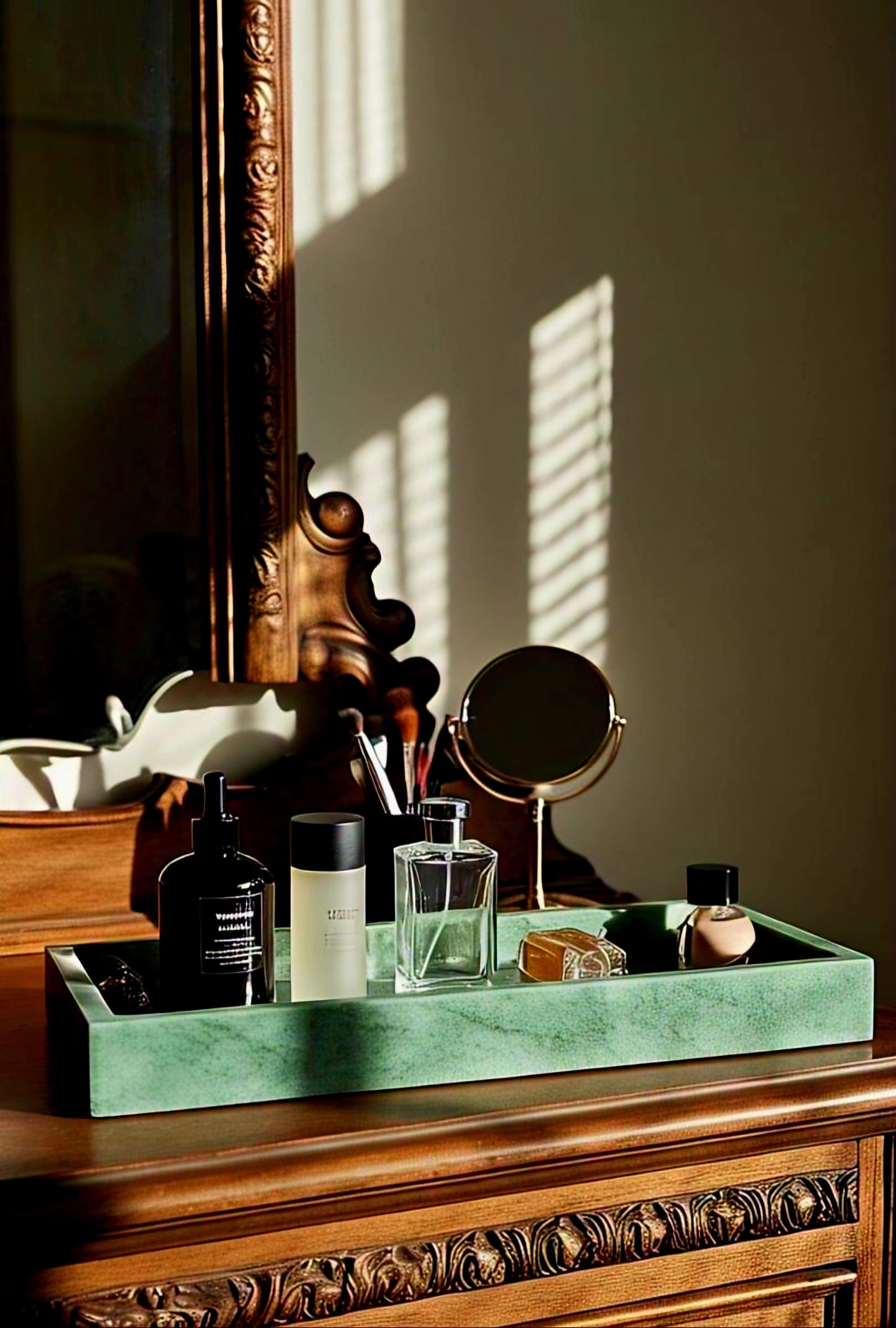 Green Marble Vanity Tray