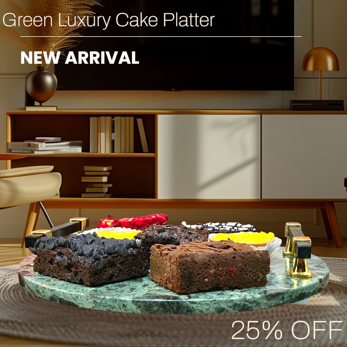 Green Luxury Round Platter