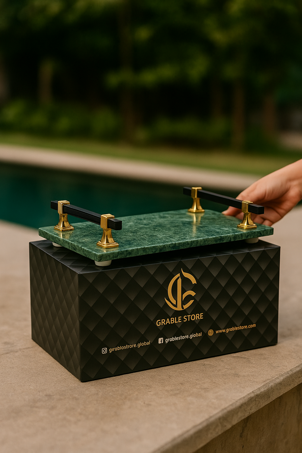 Green Luxury Marble Tray