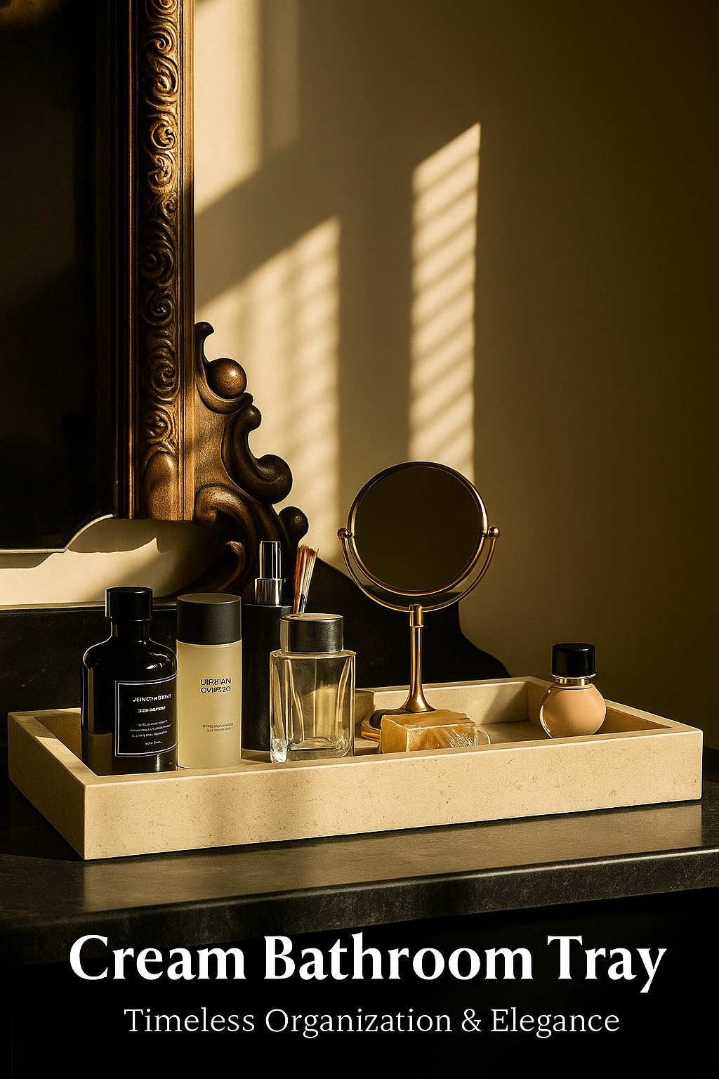 Cream Bathroom Tray