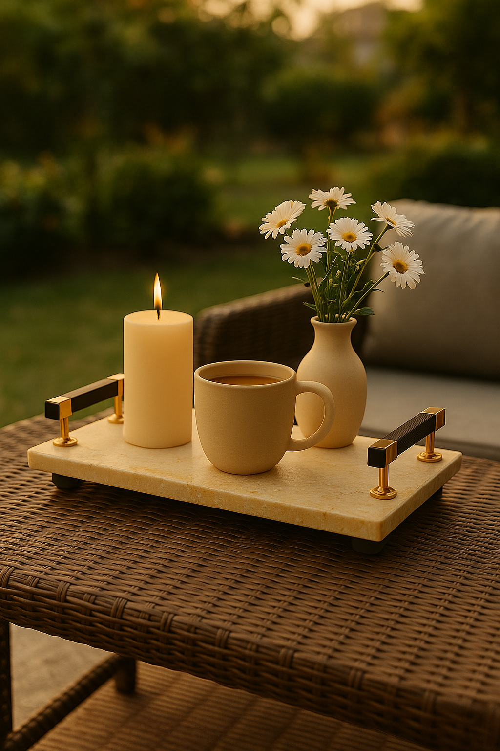 Cream Luxury Marble Tray