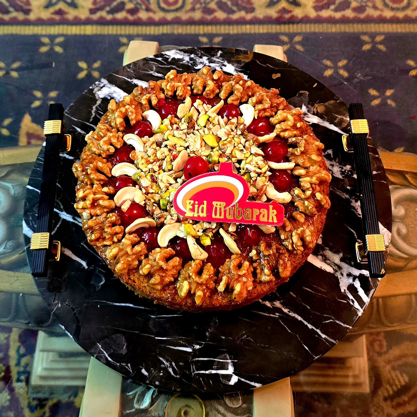 Black Diamond Round Platter