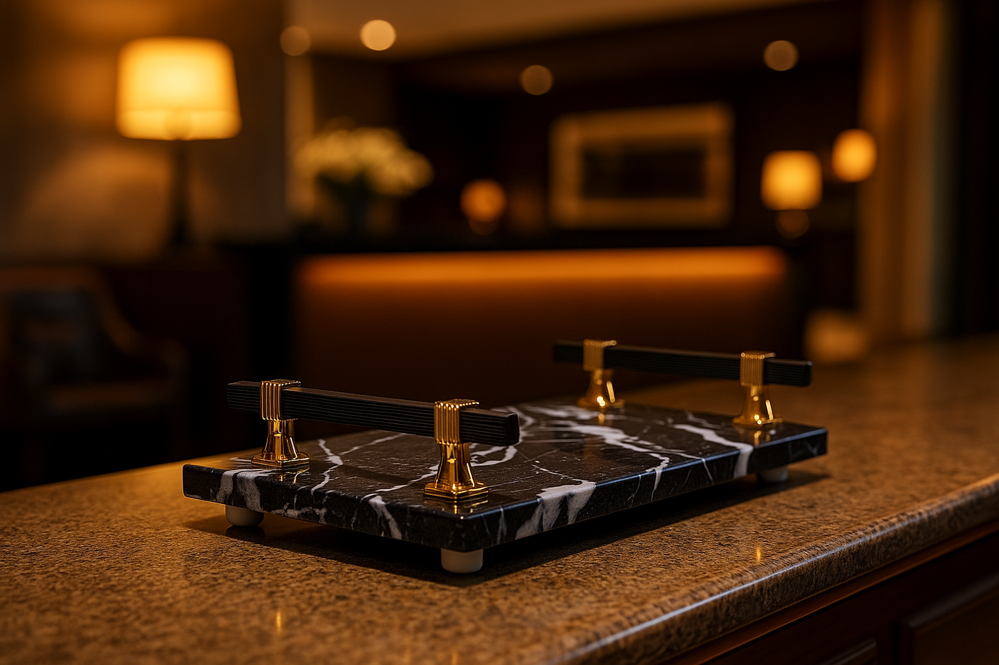 Black Diamond Marble Tray
