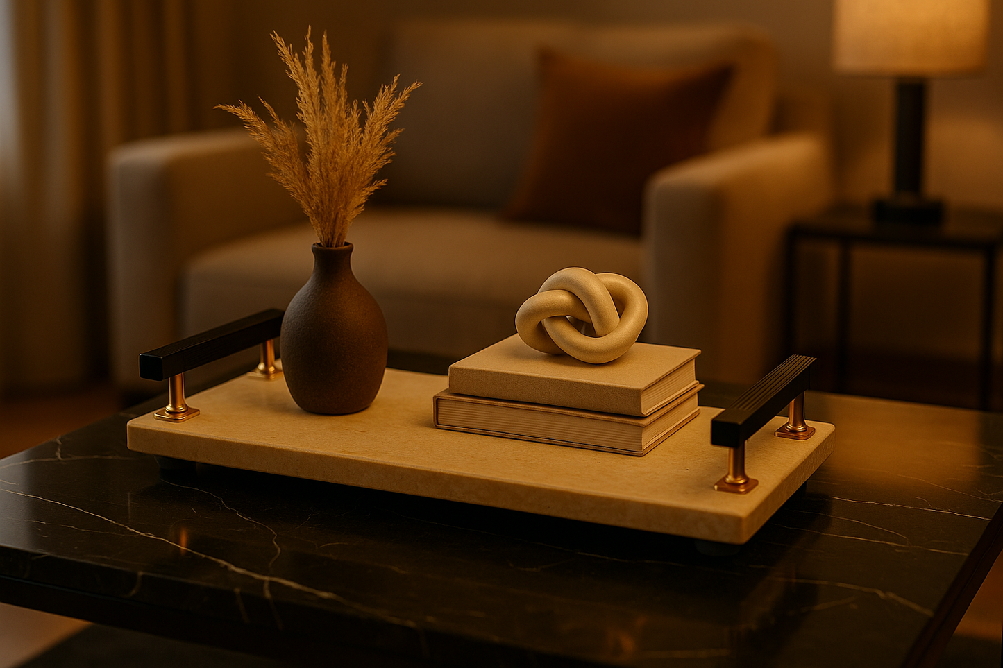 Cream Luxury Marble Tray