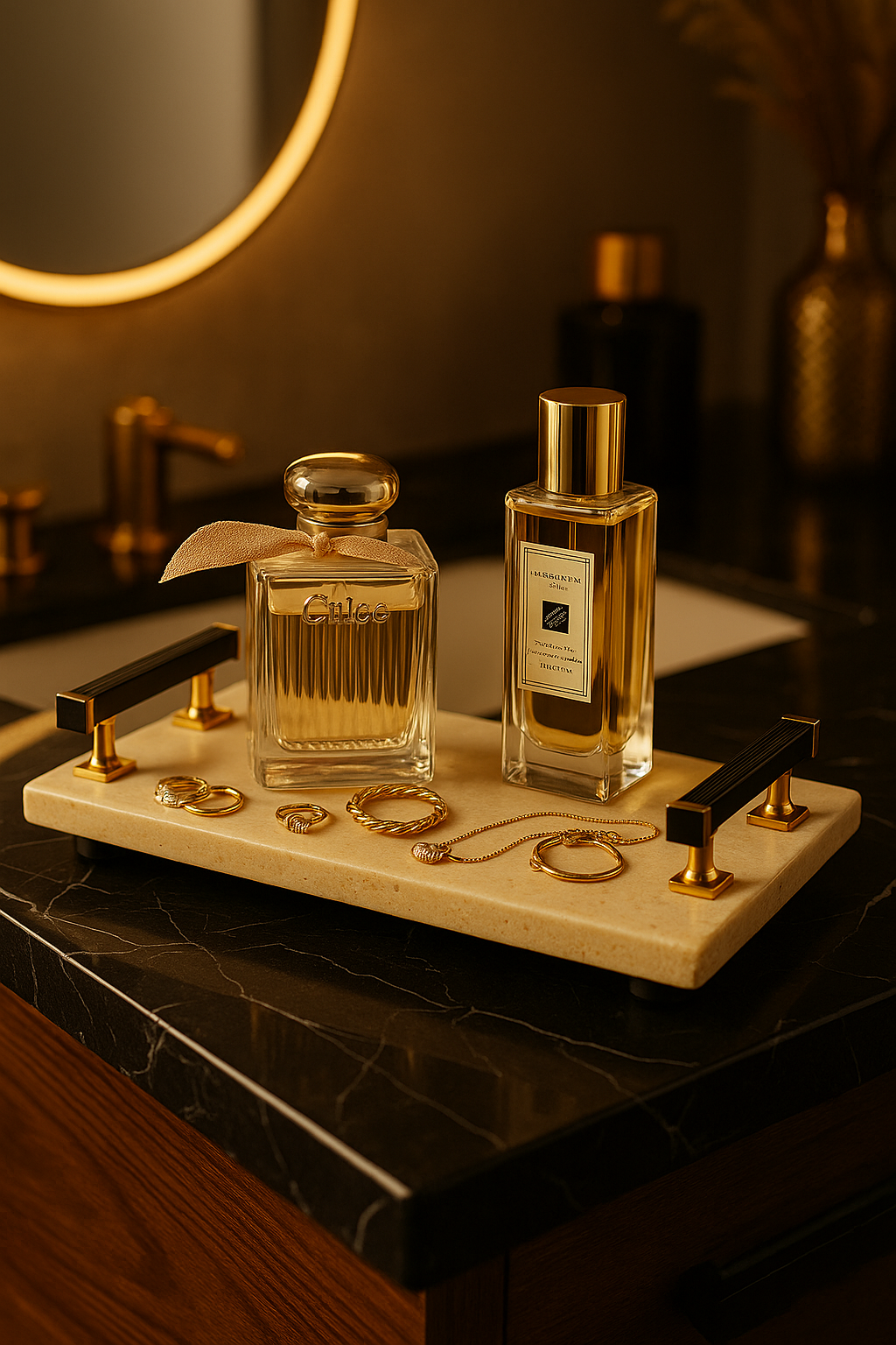 Cream Luxury Marble Tray