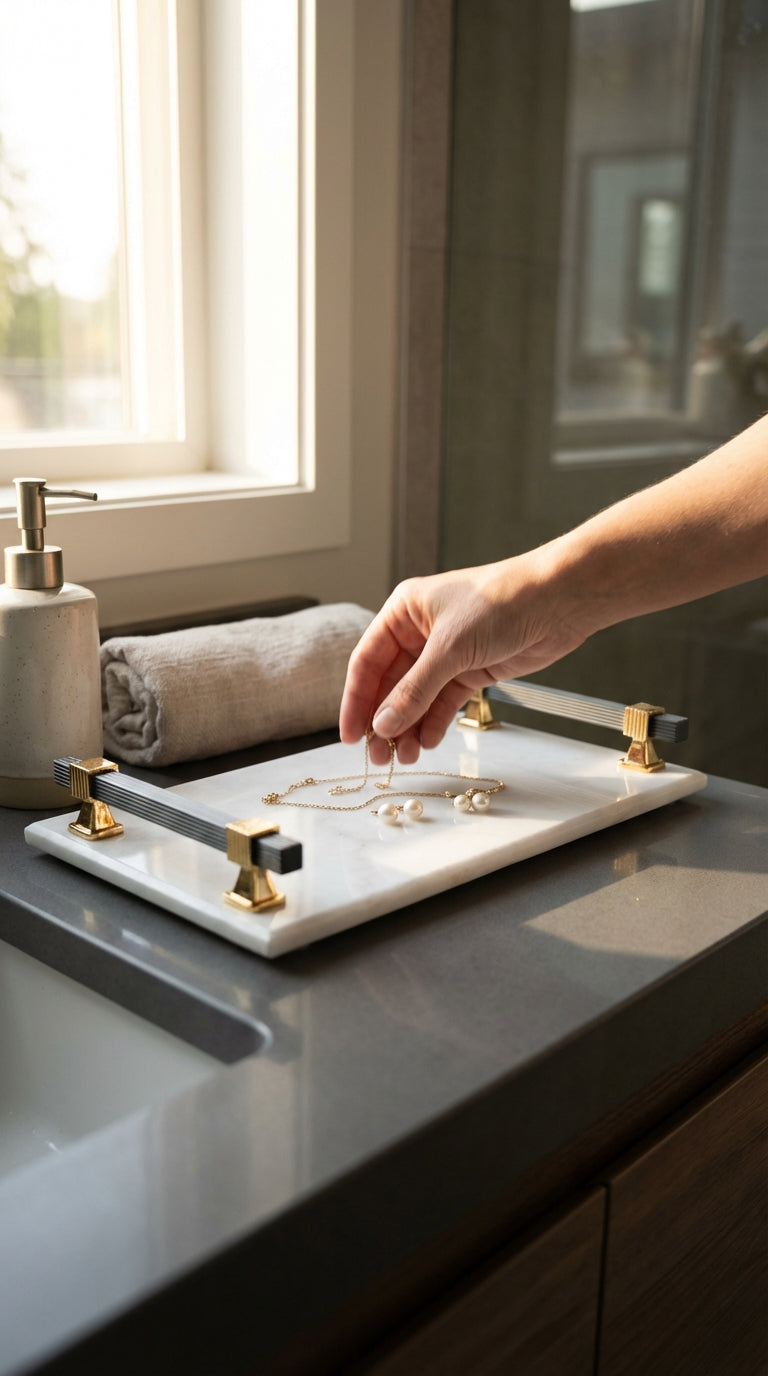Carrara White Marble Tray