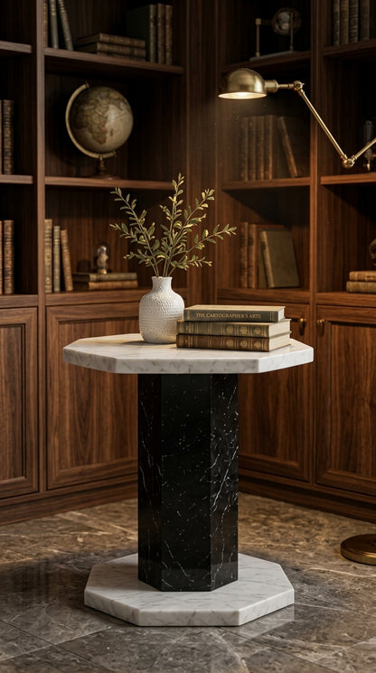 Carrara White Side Table