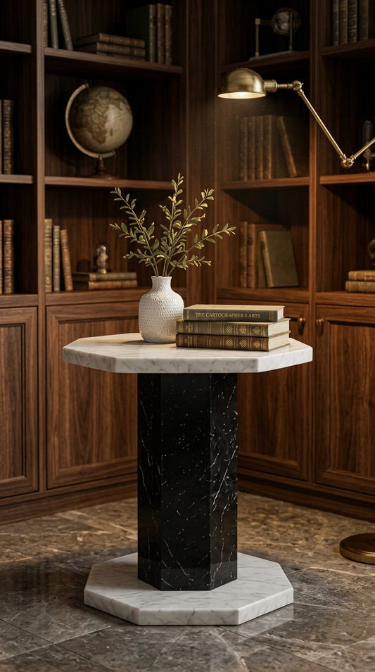 Carrara White Side Table