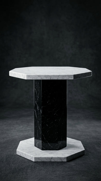 Carrara White Side Table