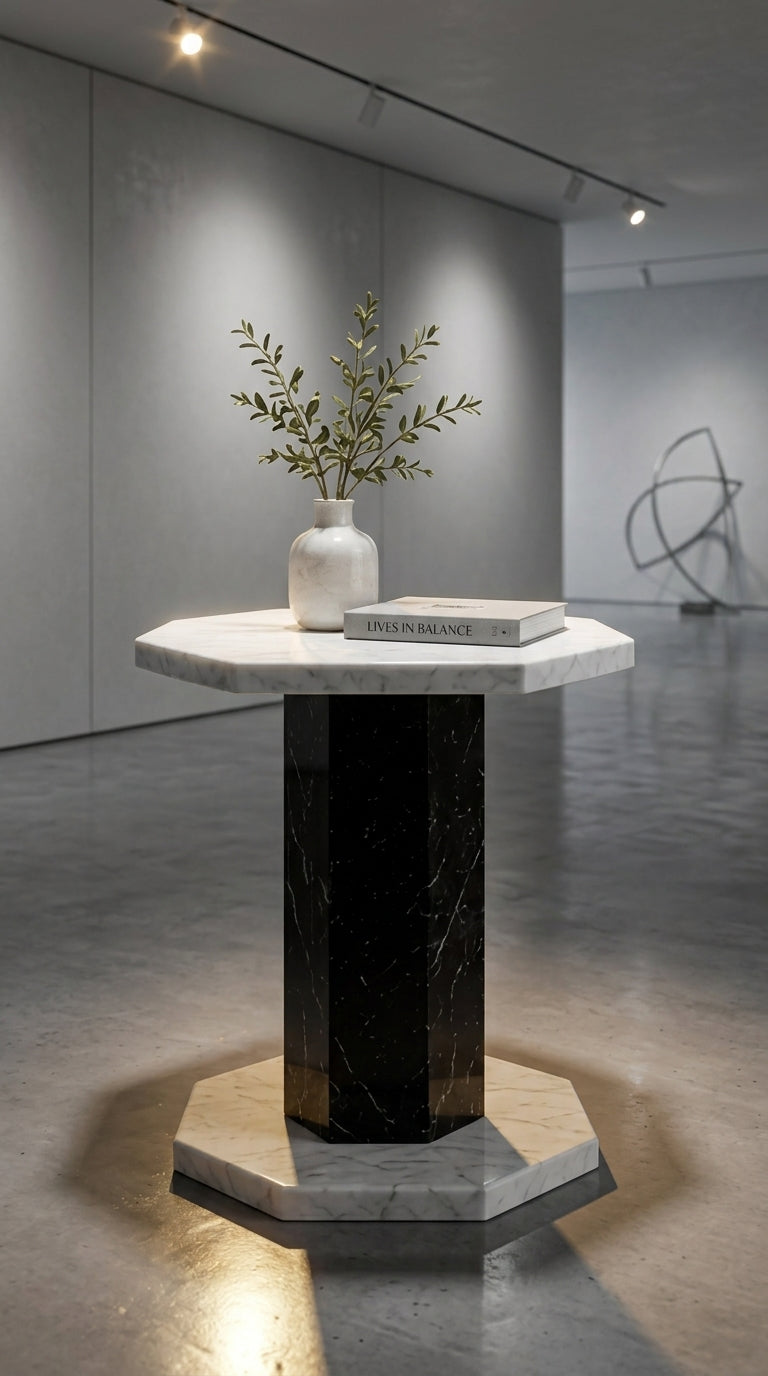 Carrara White Side Table