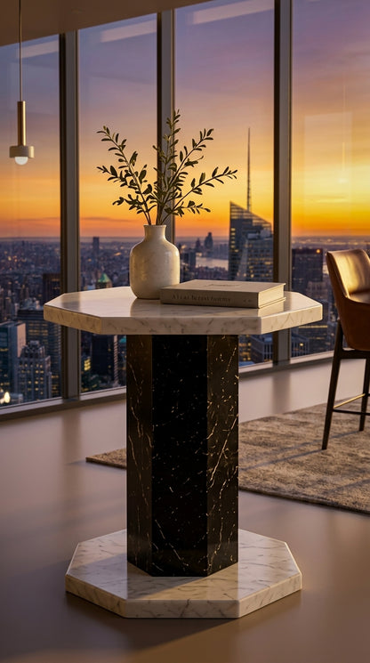 Carrara White Side Table