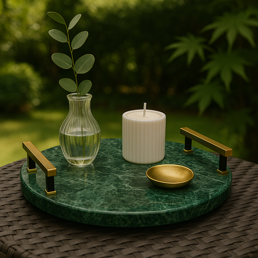 Green Luxury Round Platter