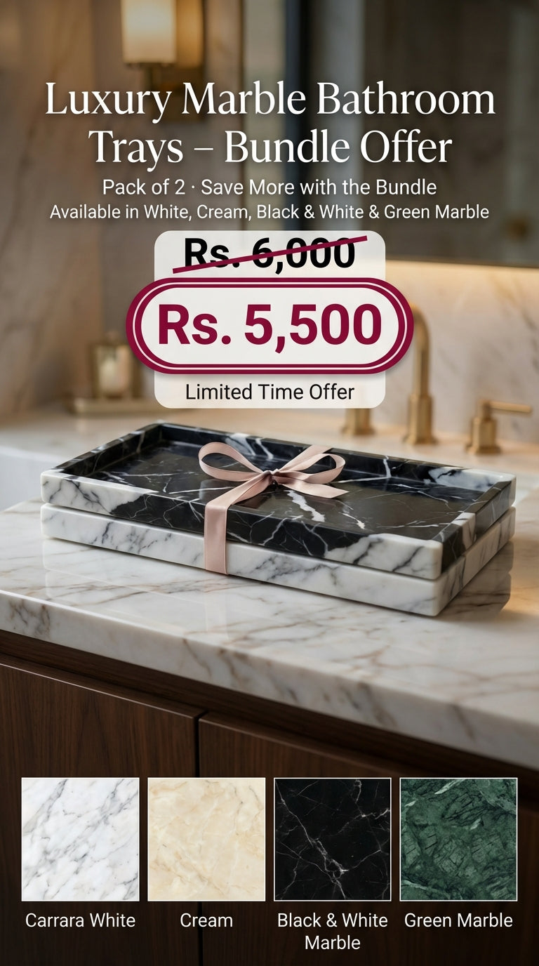 Luxury Marble Bathroom Trays BUNDLE OFFER - Pack of 2