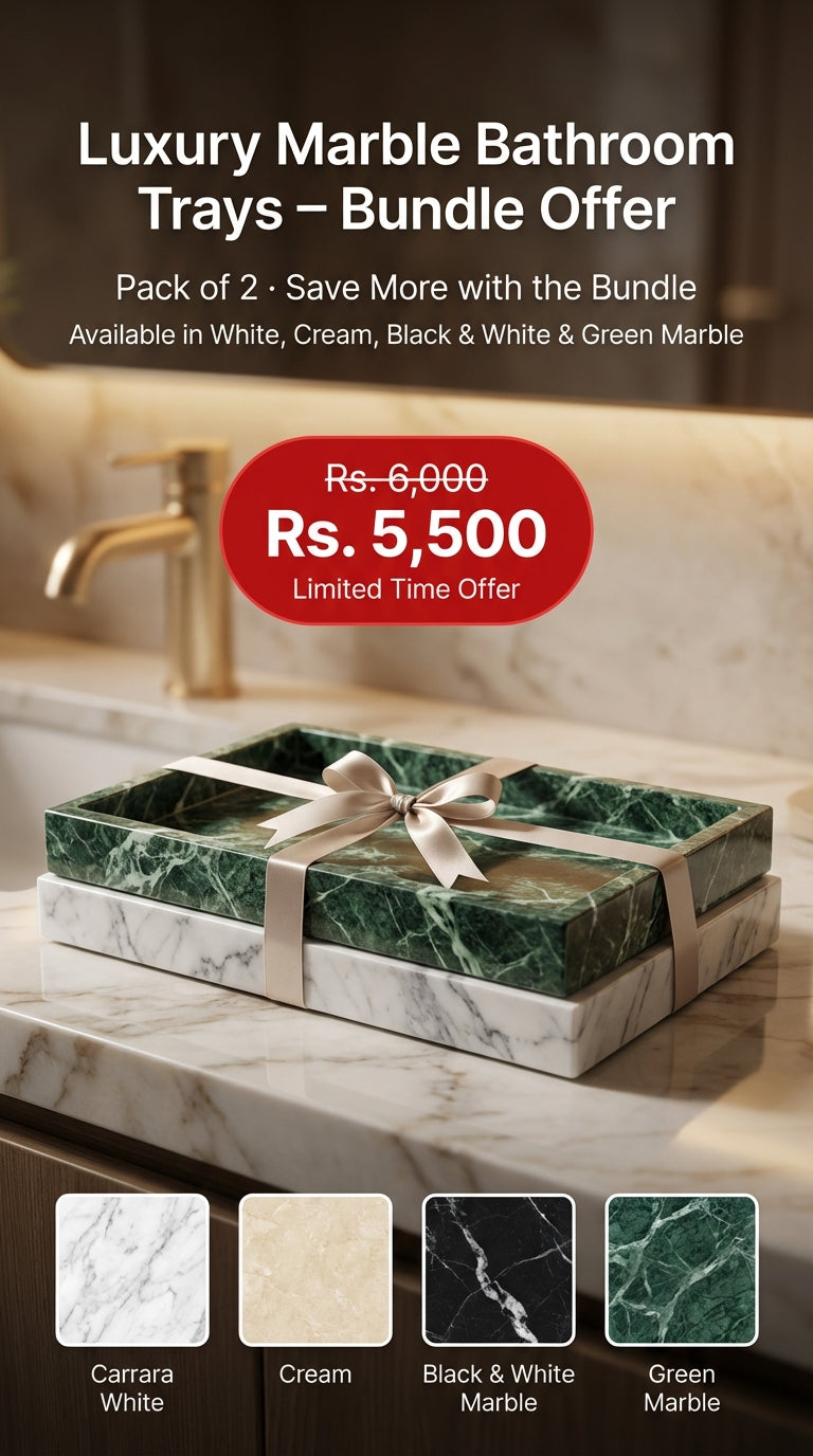Luxury Marble Bathroom Trays BUNDLE OFFER - Pack of 2