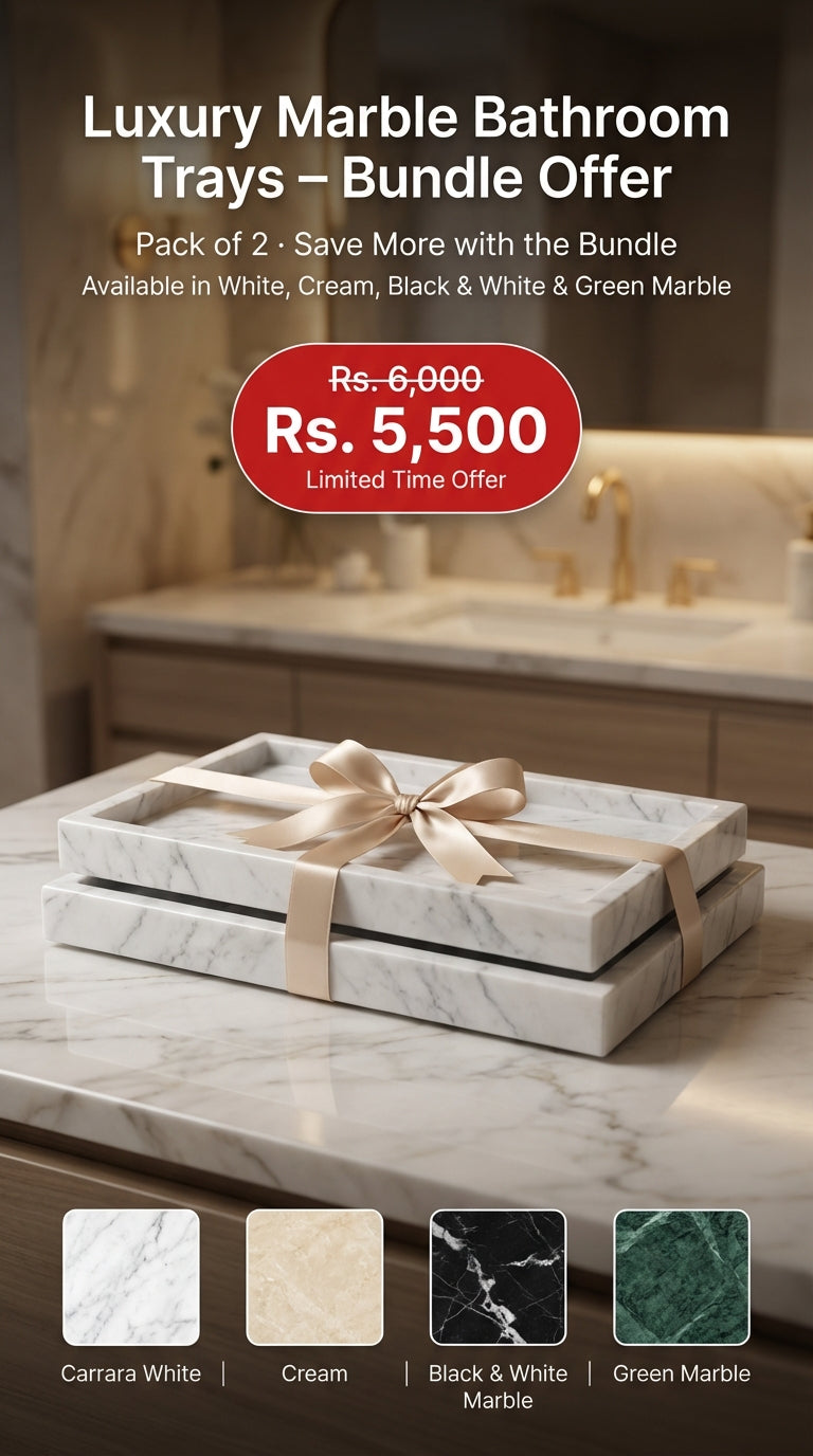 Luxury Marble Bathroom Trays BUNDLE OFFER - Pack of 2