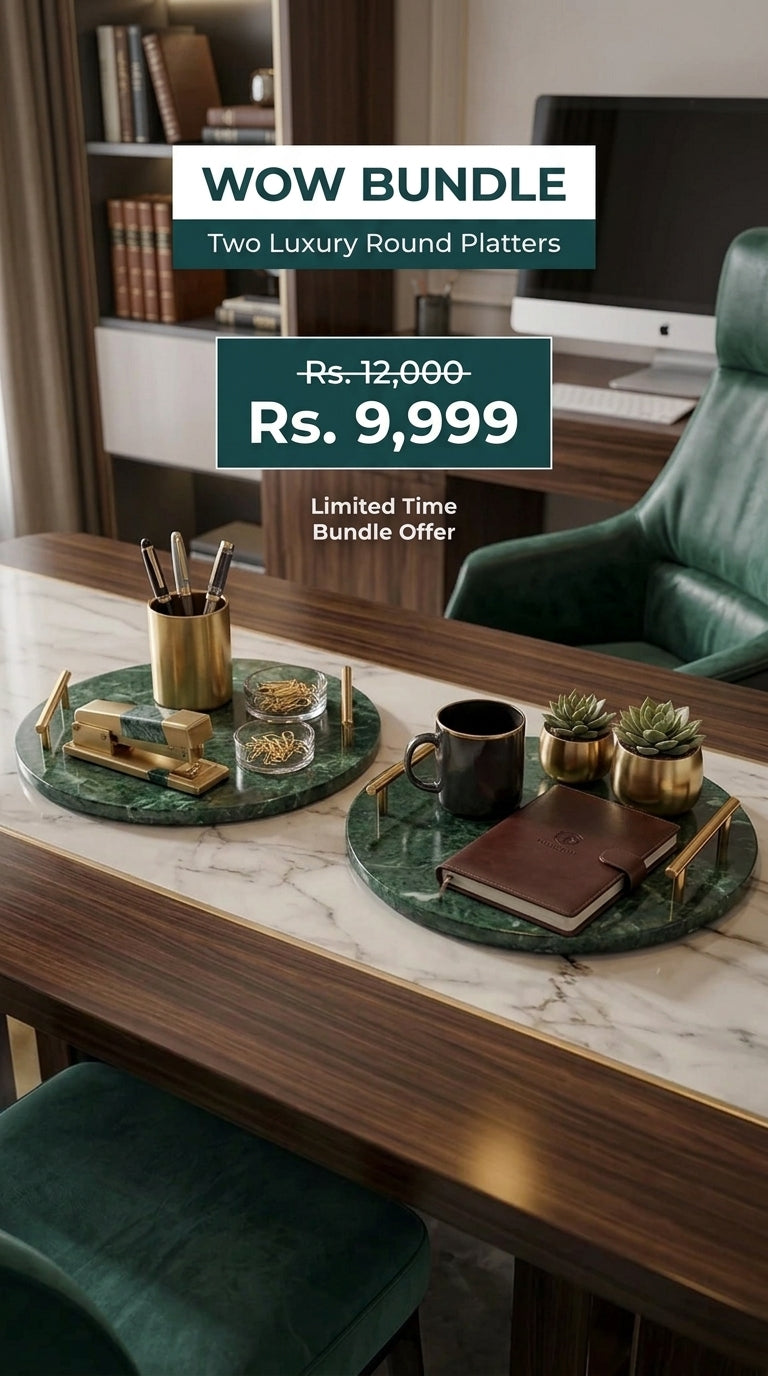 Azadi WOW Bundle – 2 Green Round Platters