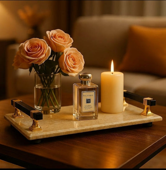 Cream Luxury Marble Tray