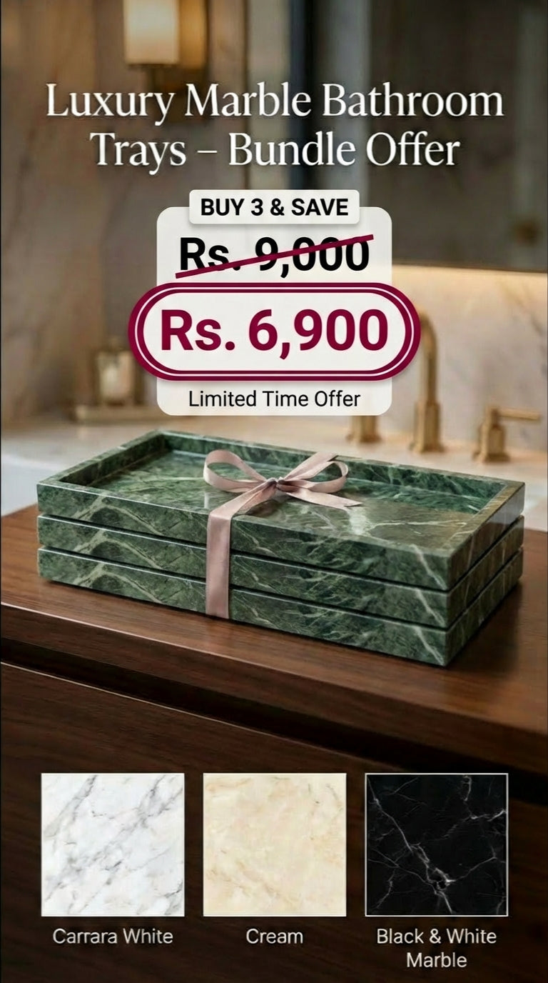 Luxury Marble Bathroom Trays BUNDLE OFFER - Pack of 3