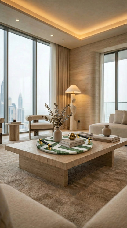 Jade Chevron Round Platter