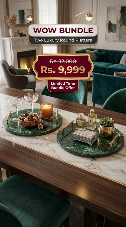 Azadi WOW Bundle – 2 Green Round Platters
