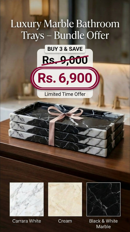Luxury Marble Bathroom Trays BUNDLE OFFER - Pack of 3