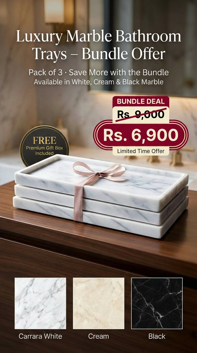 Luxury Marble Bathroom Trays BUNDLE OFFER - Pack of 3