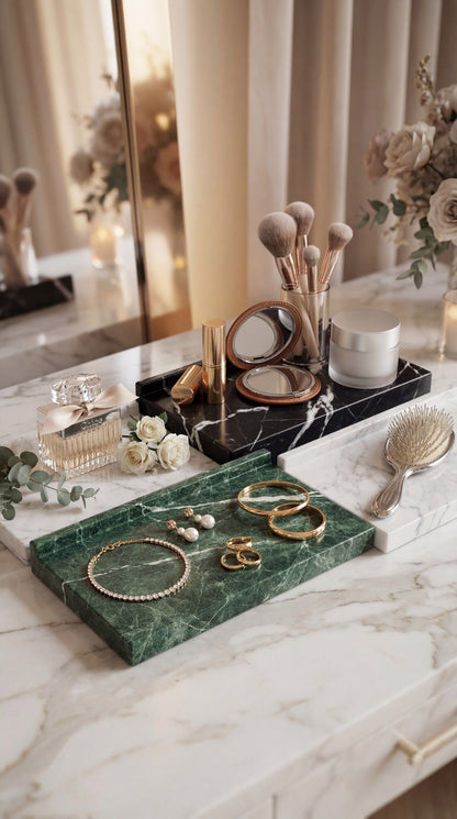 Offset Lip Marble Tray