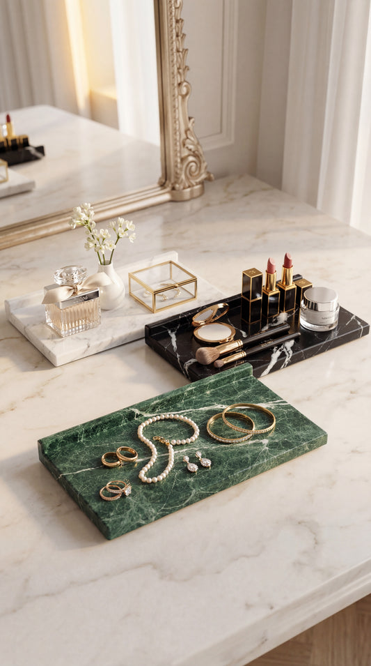 Offset Lip Marble Tray