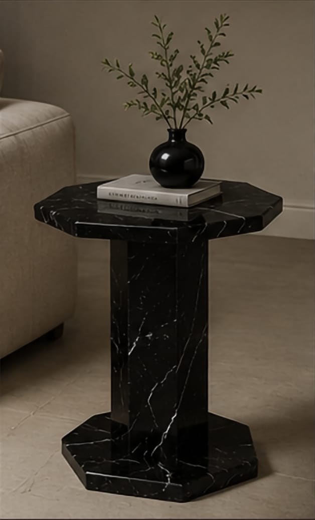Nero Black Side Table