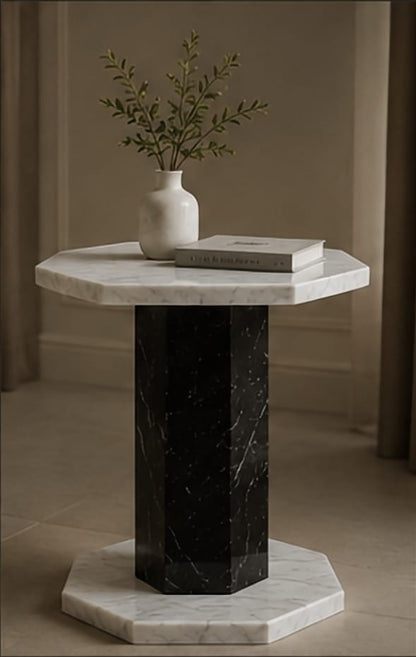 Carrara White Side Table