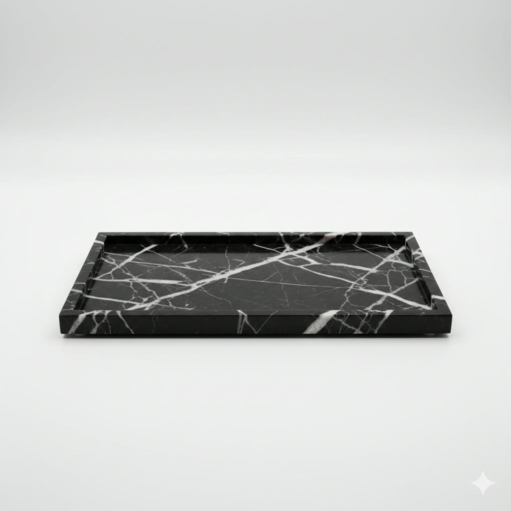 Black Marble Vanity Tray