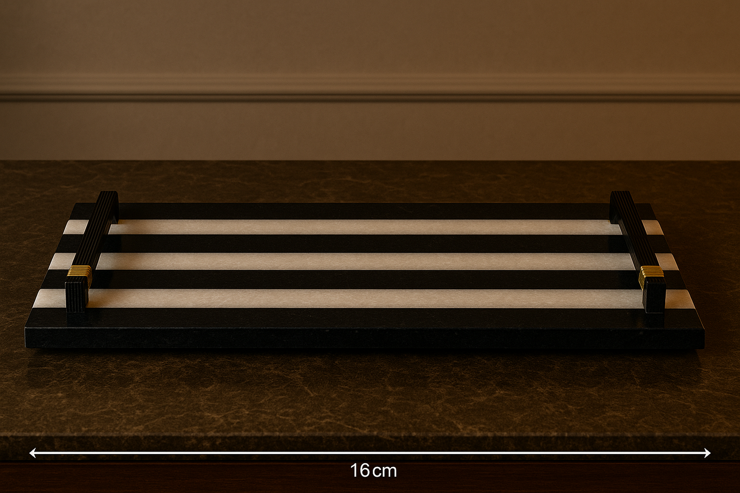 Zebra Stripe Marble Platter