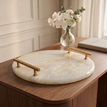 Onyx Pearl Signature Platter with a 20mm stone edge