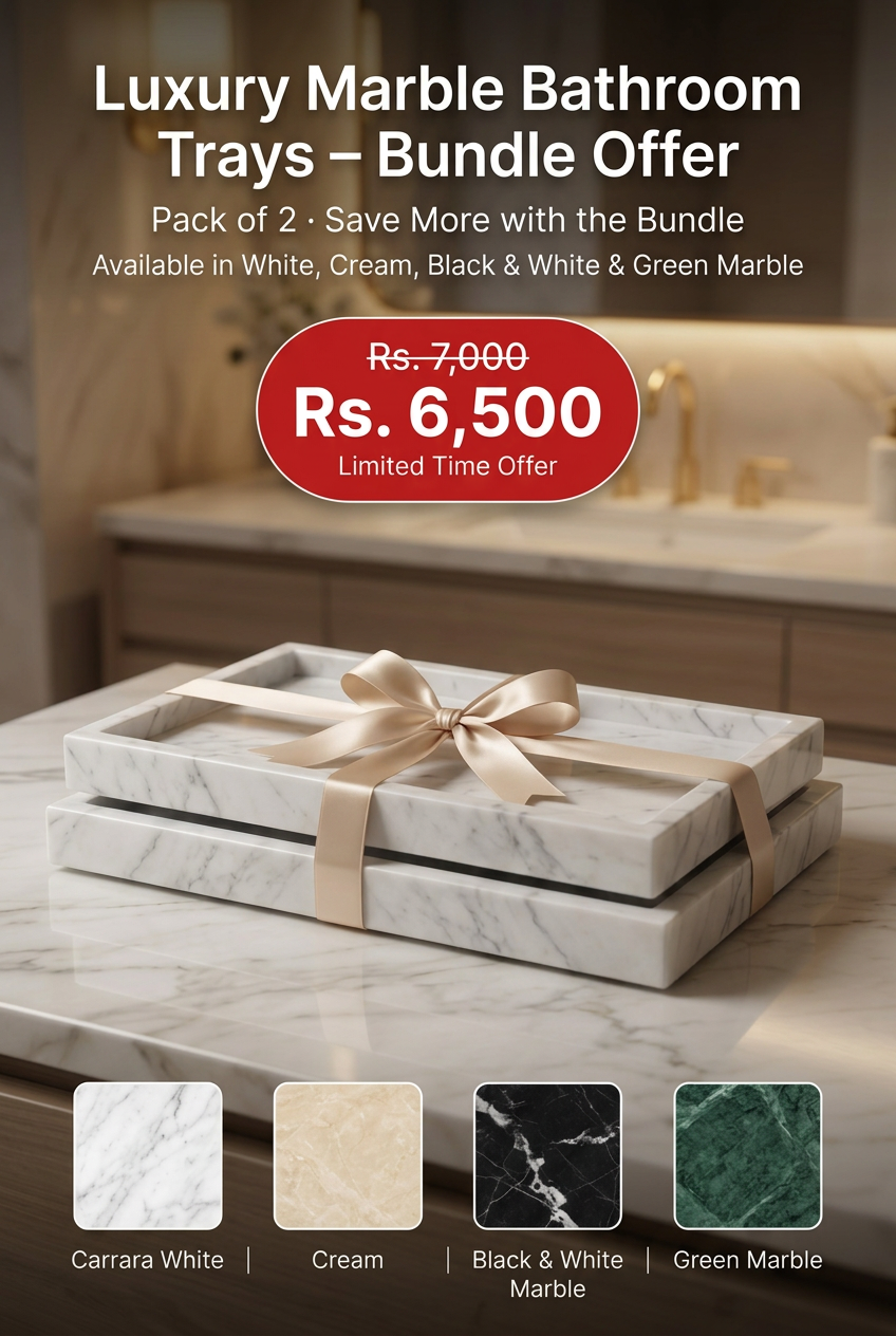 Revised white marble tray banner