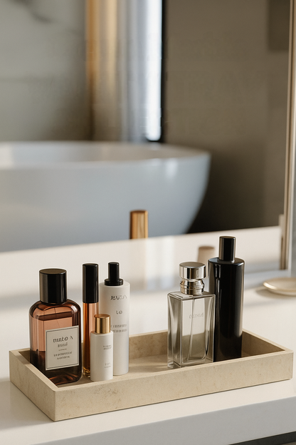 Cream Bathroom Tray