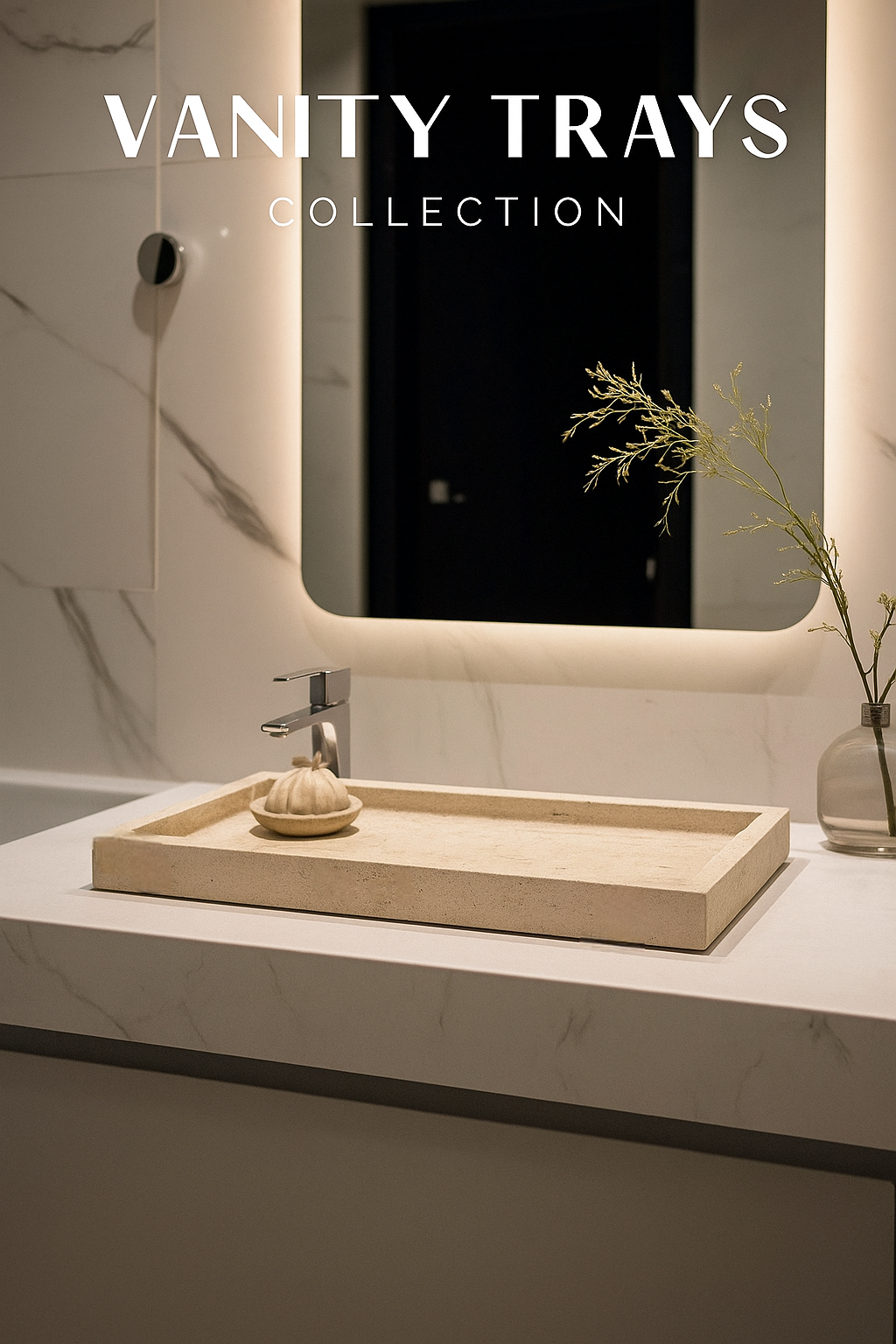 Cream Bathroom Tray
