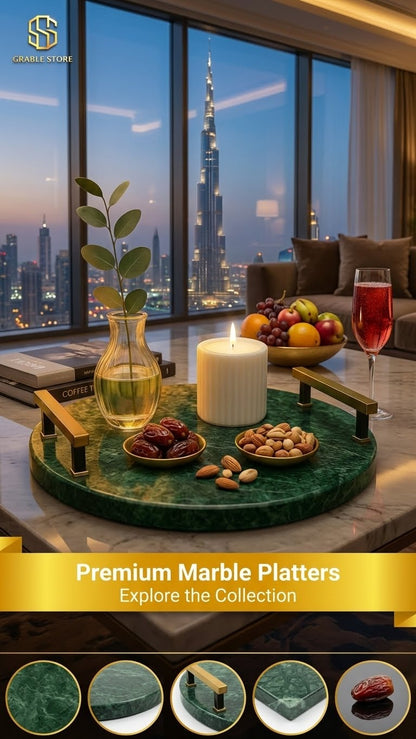 Green Luxury Round Platter