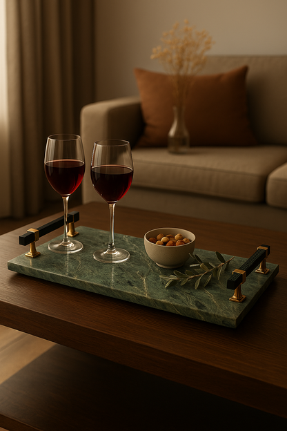 Green Luxury Rectangle Platter