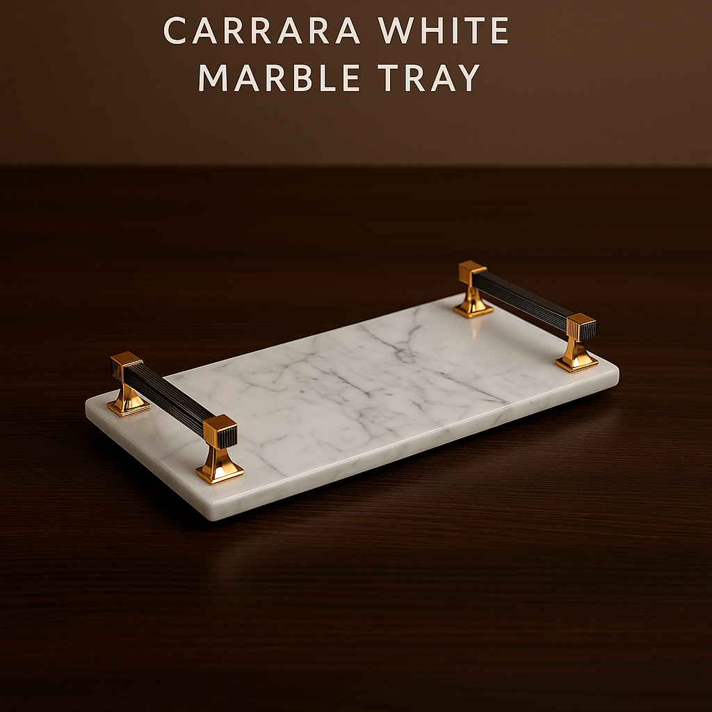 Carrara White Marble Tray