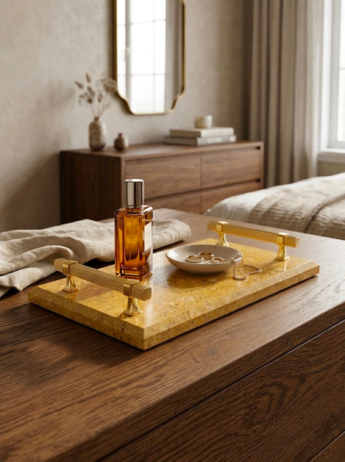 Gold Premium Marble Tray