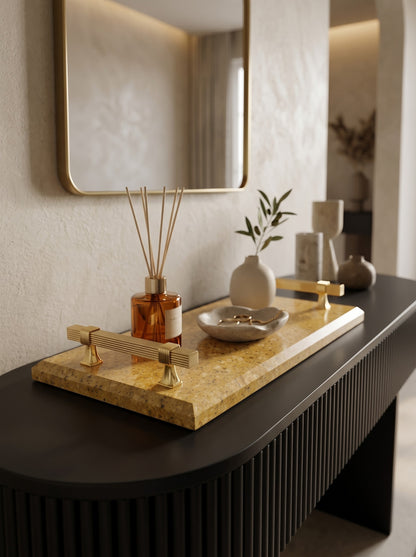 Gold Premium Marble Tray